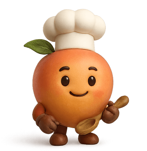 Momo the chef mascot with a wooden spoon