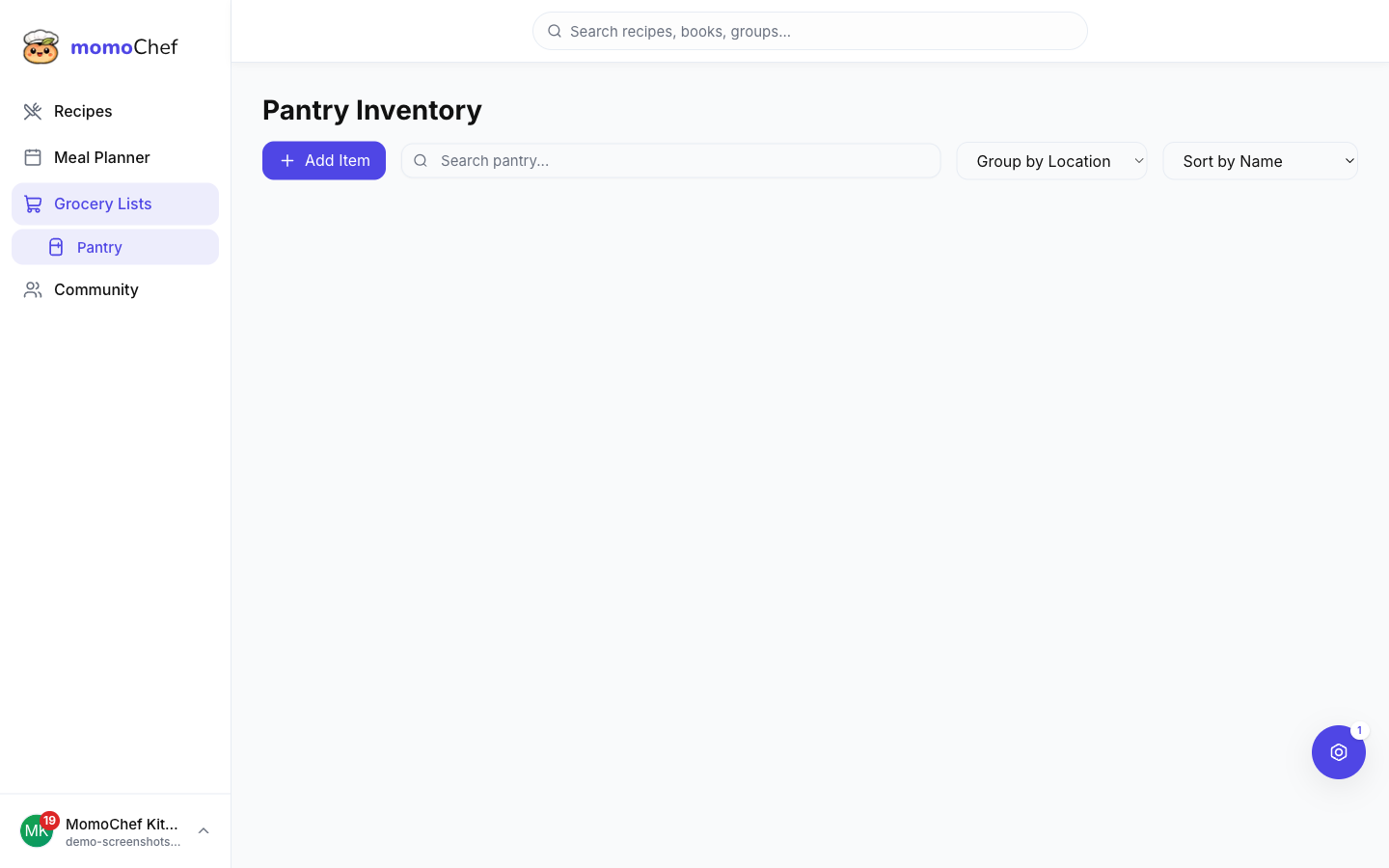 Pantry inventory