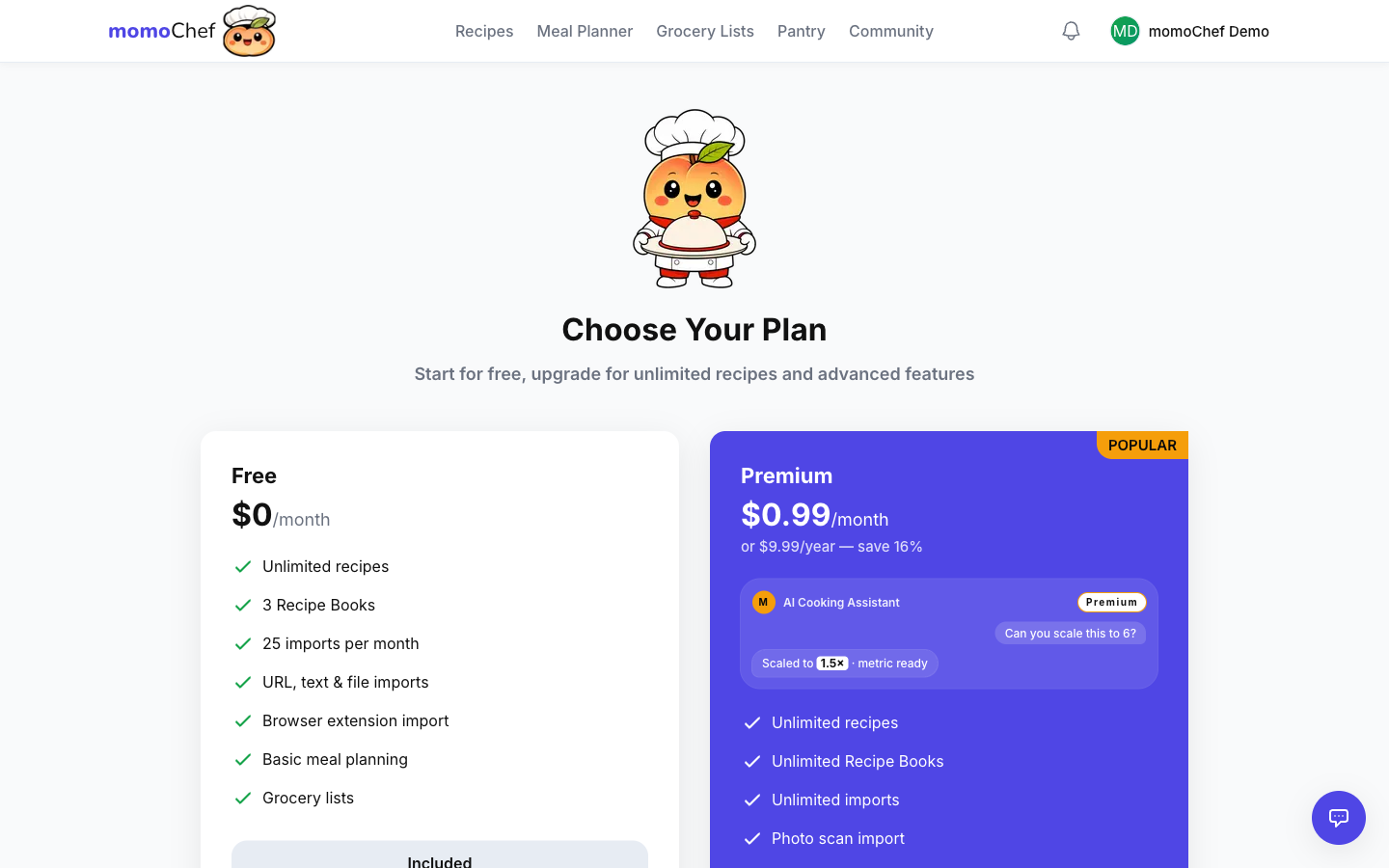 Plans and pricing